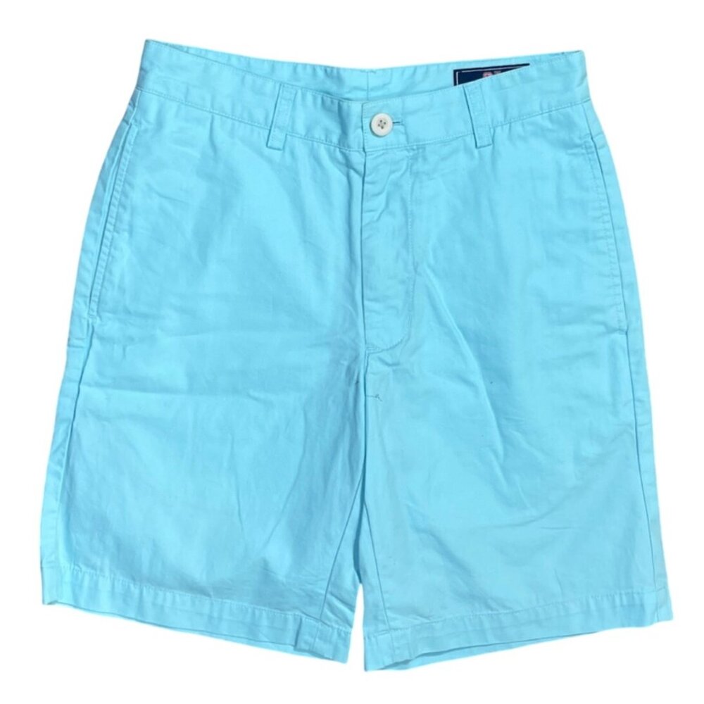 Vineyard Vines Men's Club Short Size 28 Light Teal Blue Preppy Chino